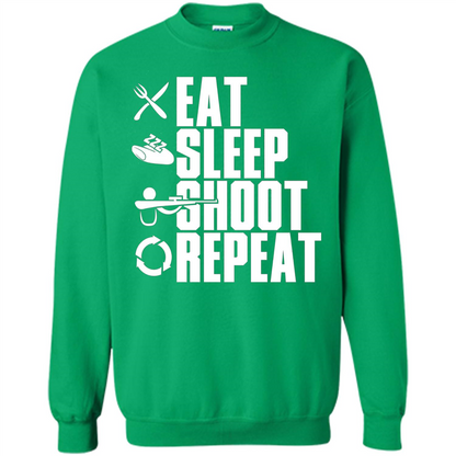 Eat Sleep Shoot Repeat T-shirt Irish Green