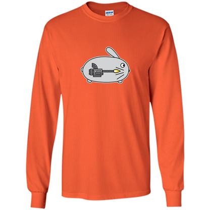 Bunny vs Dinosaur T-shirt Orange