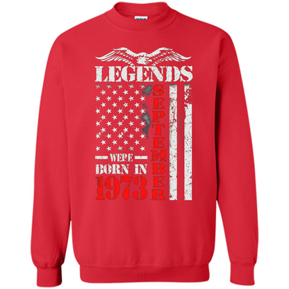 Legends Were Born In September 1973 T-shirt Red