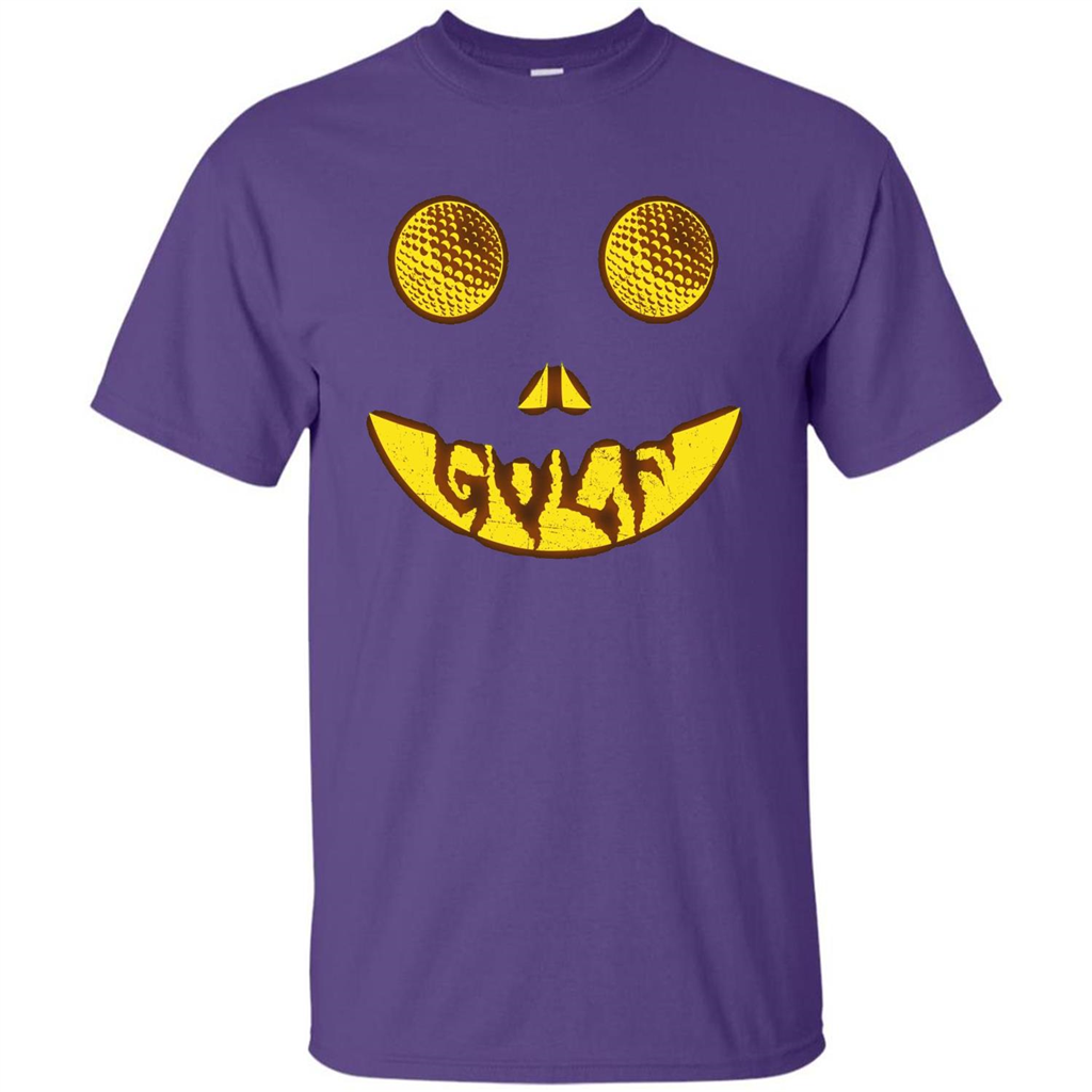 Halloween Costume Golf Scary Face Halloween T-Shirt Purple