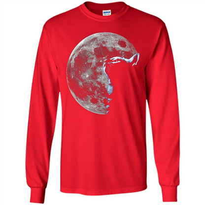 Cat Lover T-shirt Cat And Moon Red