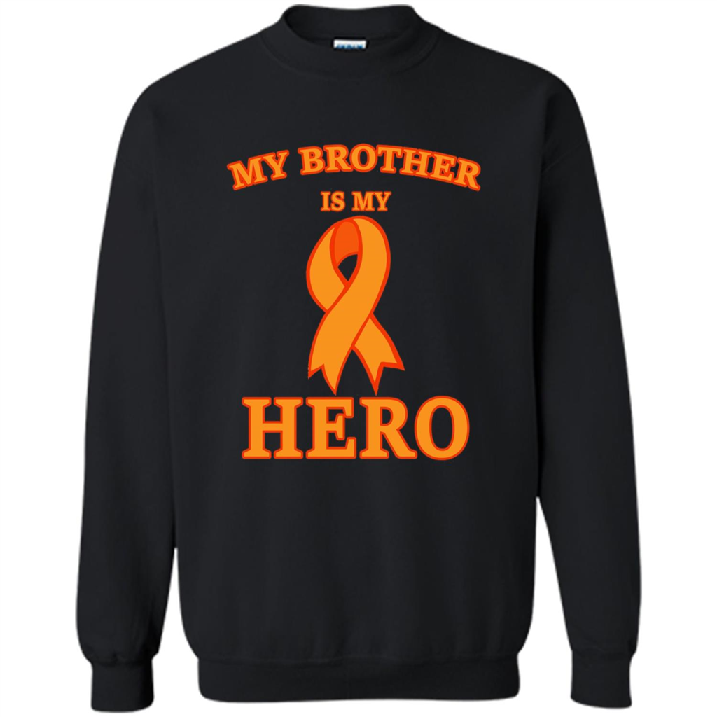 Cancer Awareness T-shirt My Brother Is My Hero Black