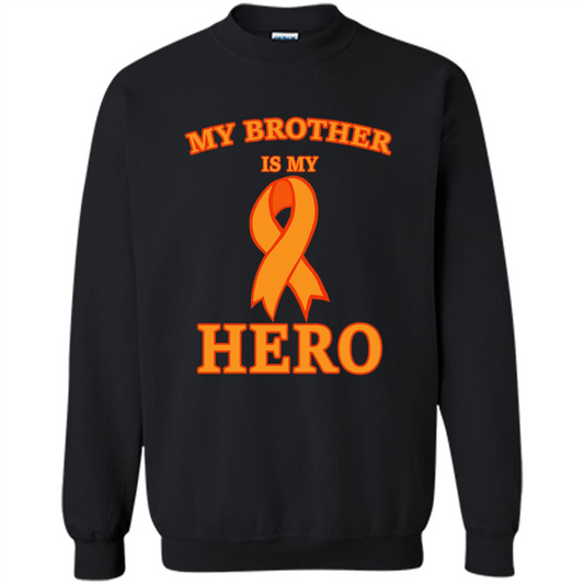 Cancer Awareness T-shirt My Brother Is My Hero Black