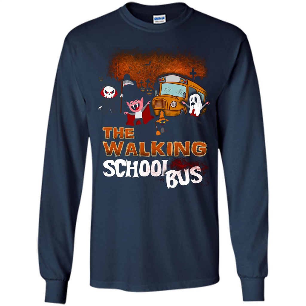 Halloween T-shirt The Walking School Bus T-shirt Navy