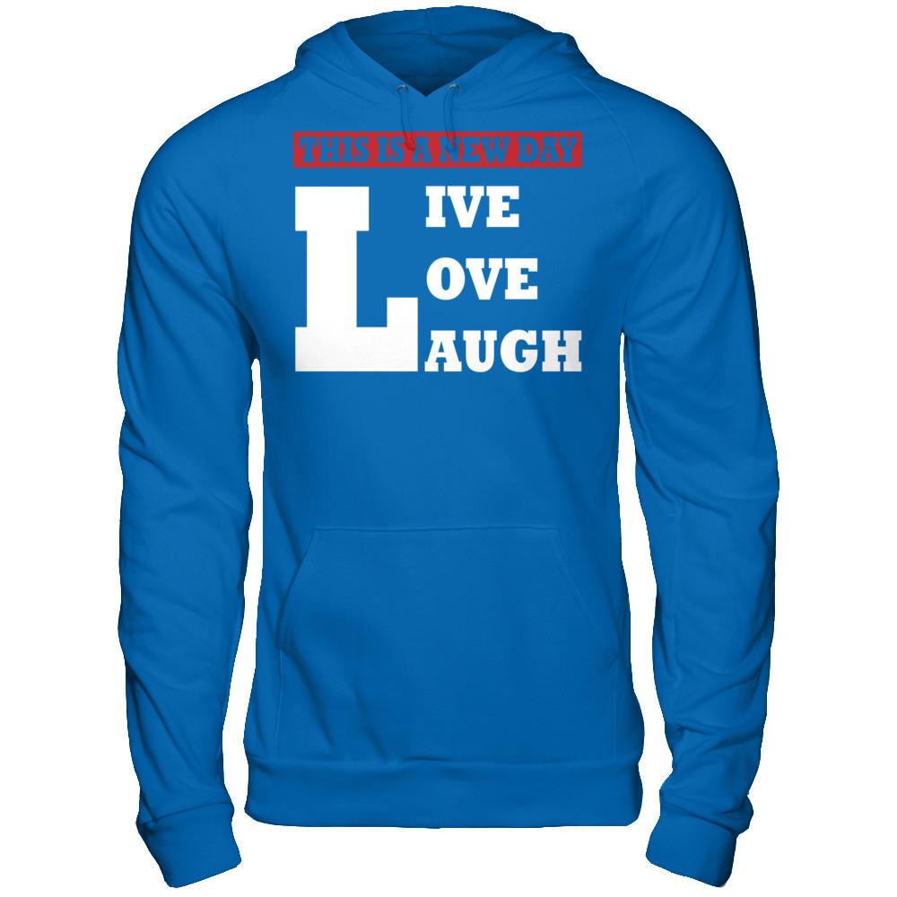 This Is A New Day - Live Love Laugh Gildan - Pullover Hoodie Royal