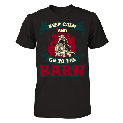 Keep Calm And Go To The Barn T-shirt Gildan - Short Sleeve Tee Black