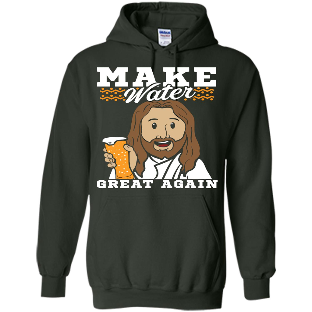 Beer T-shirt Make Water Great Again Forest Green