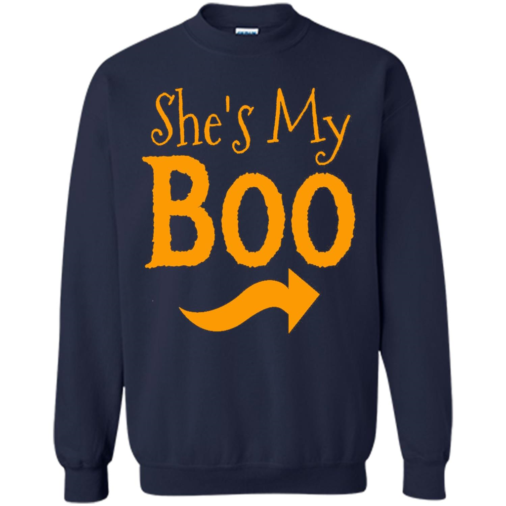She's My Boo - Halloween Couples T-shirts For Him and Her Navy