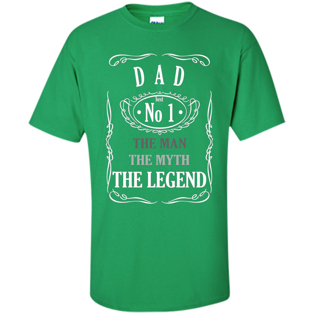 Fathers Day T-shirt Dad No.1 The Man The Myth The Legend Irish Green