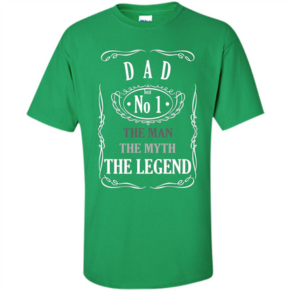 Fathers Day T-shirt Dad No.1 The Man The Myth The Legend Irish Green