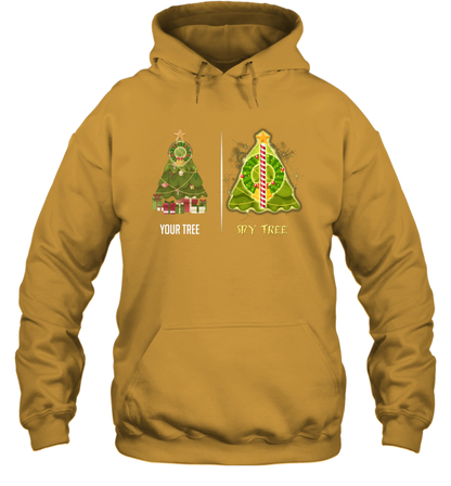 Harry Potter Christmas Tree Hoodie Hoodie Gold