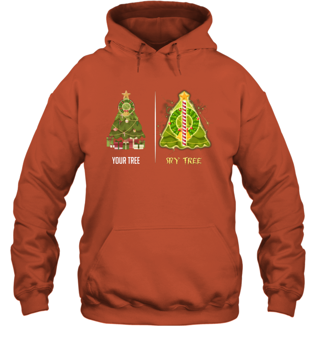Harry Potter Christmas Tree Hoodie Hoodie Orange