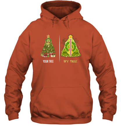 Harry Potter Christmas Tree Hoodie Hoodie Orange