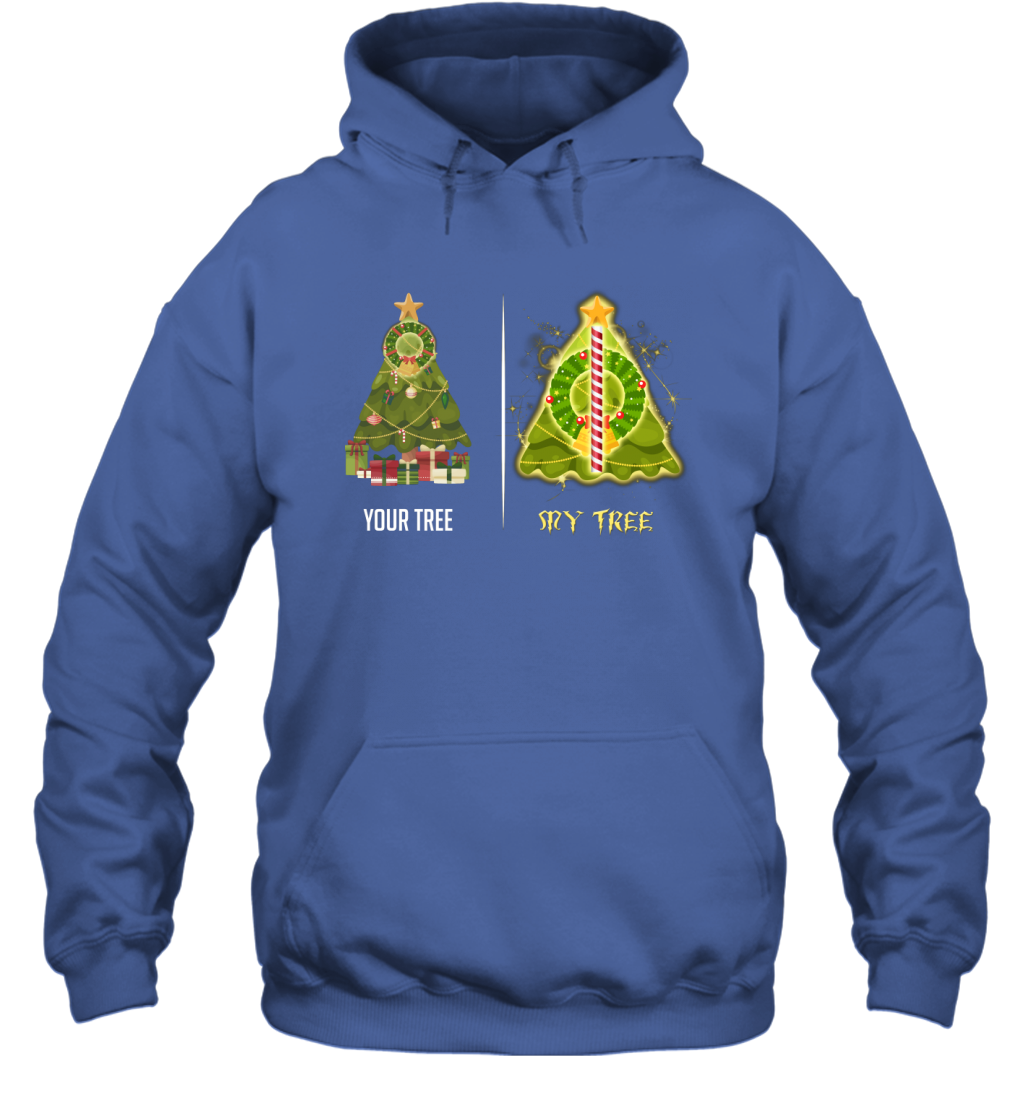 Harry Potter Christmas Tree Hoodie Hoodie Royal