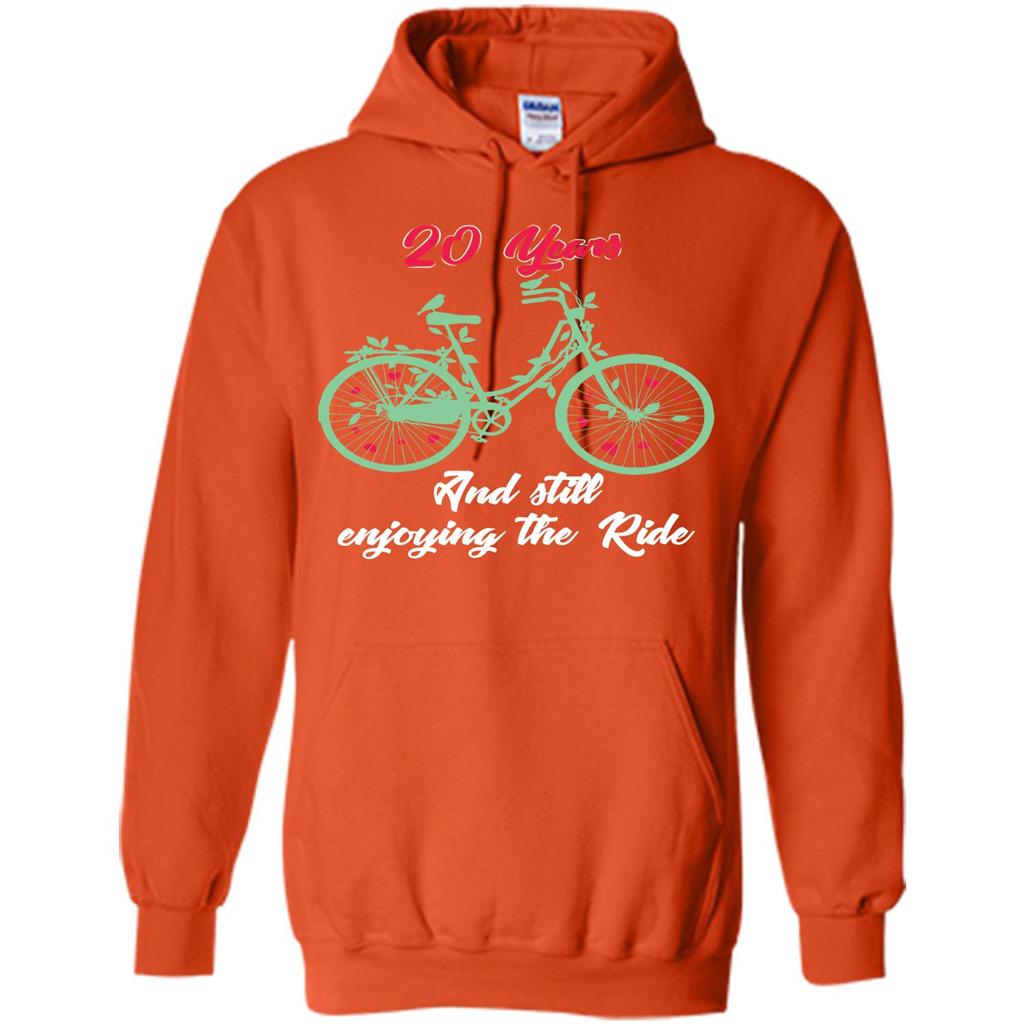 Anniversary T-shirt 20 Years And Still Enjoying The Ride Orange