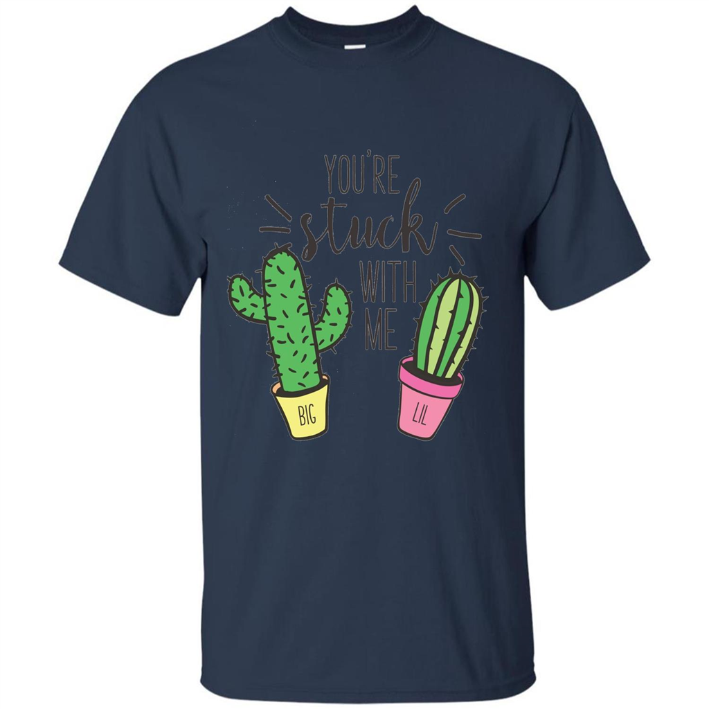 You're Stuck With Me Cactus Big Little T-shirt Navy