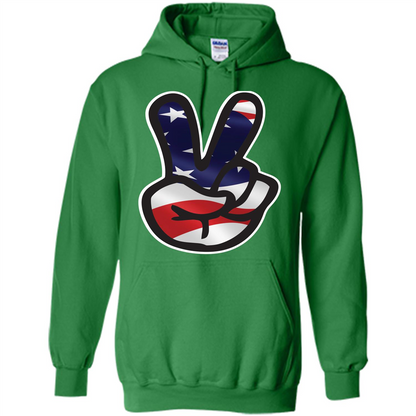 Amreican Flag Peace Guy T-shirt Irish Green