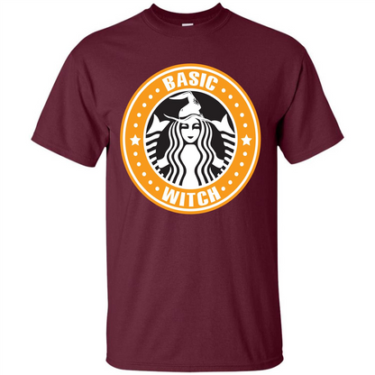 Halloween T-shirt Basic Witch T-shirt Maroon