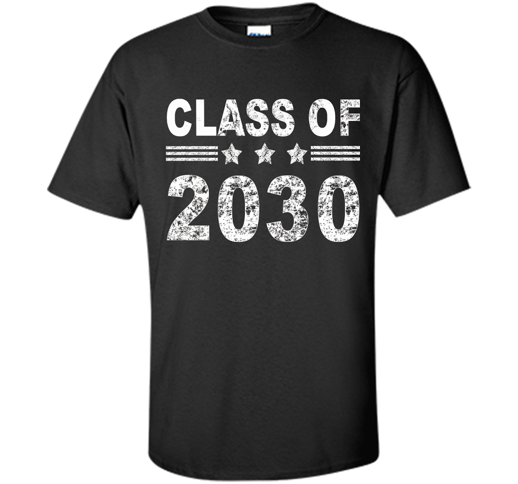 Kindergarten T-shirt Class Of 2030 Kindergarten Style T-shirt Black