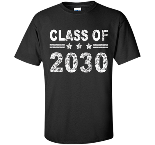 Kindergarten T-shirt Class Of 2030 Kindergarten Style T-shirt Black
