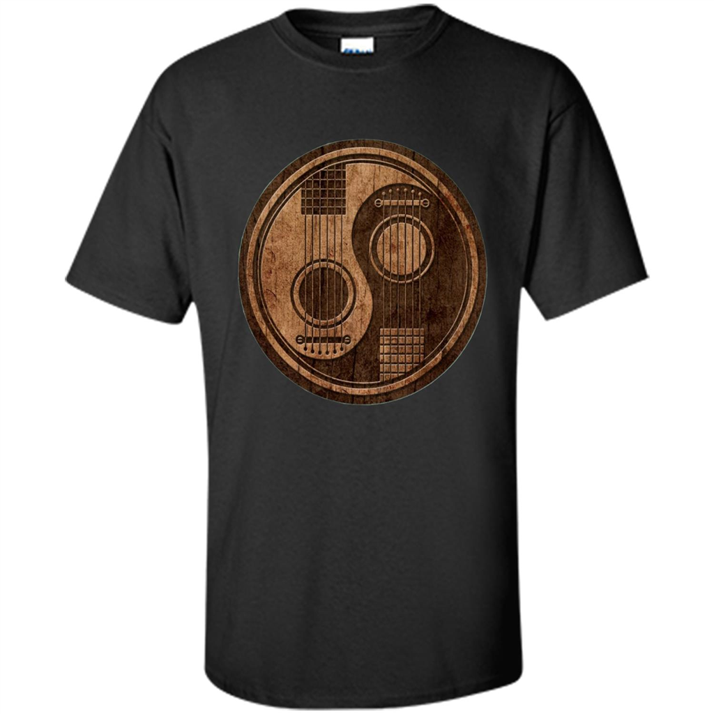 Best gift for Guitar T-shirt Guitar Ying-Yang Gift Black