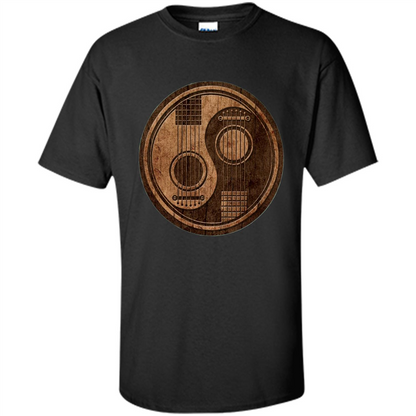 Best gift for Guitar T-shirt Guitar Ying-Yang Gift Black