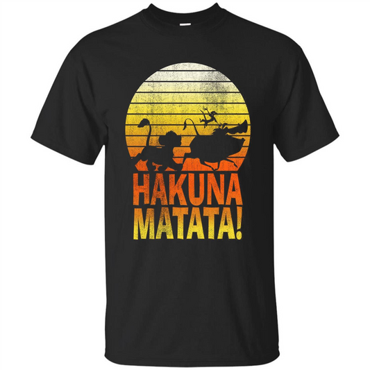 Cartoon T-shirt The Lion King Hakuna Matata Black