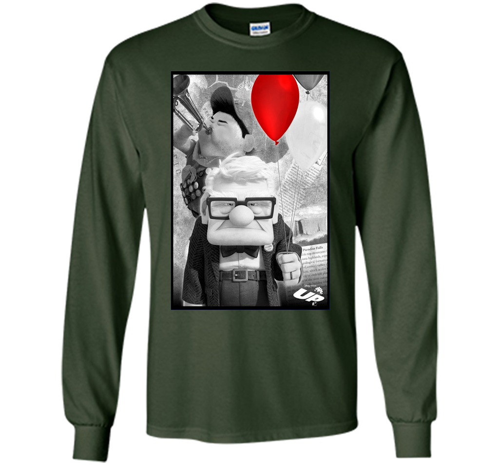 Disney Pixar UP Carl Russell T-shirt, disney pixar shirts, up shirts, up tshirts, up fan shirts, carl shirts, love carl shirts, love carl russell shirts, russell fan shirts Forest Green