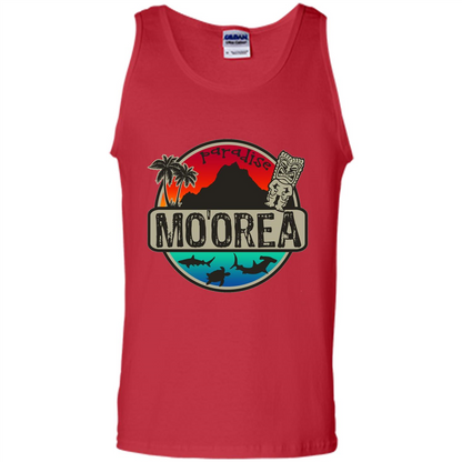 Moorea Paradise Tropical T-shirt - Moorea Tahiti Red