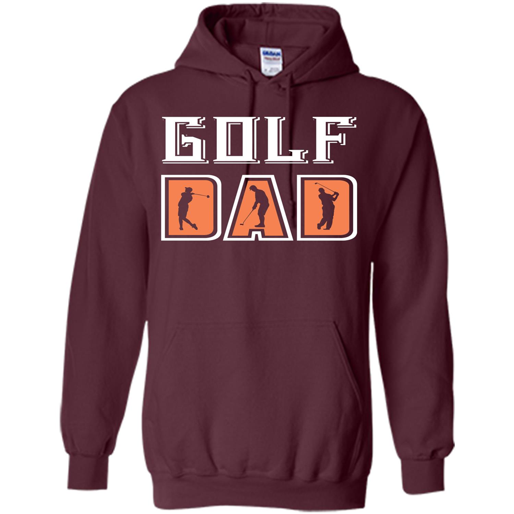 Golf Lover T-shirt Golf Dad Maroon