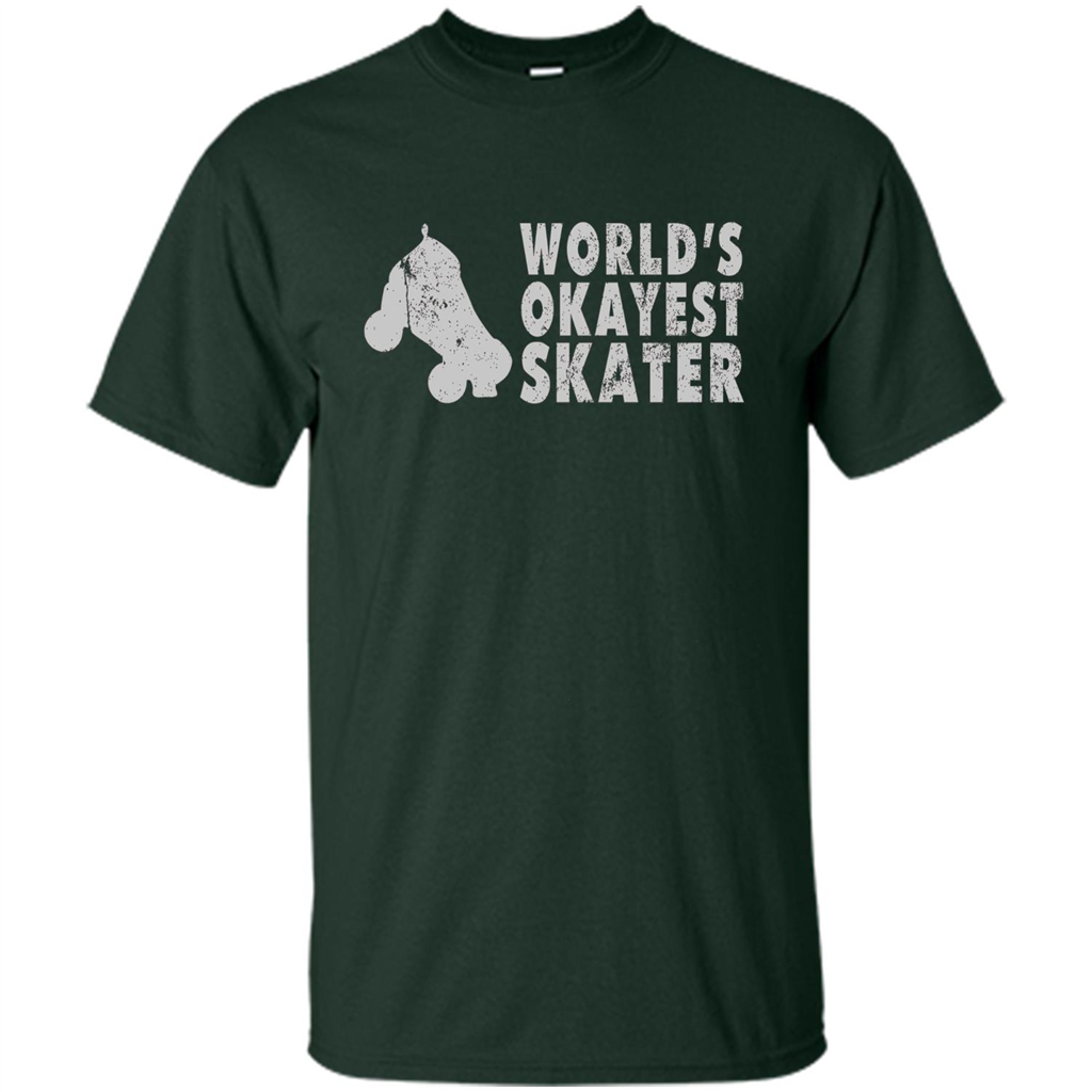 World's Okayest Skater T-shirt Forest Green