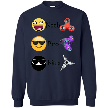 Fidget Spinner Emoji Classification Gamer Guide T-shirt Navy