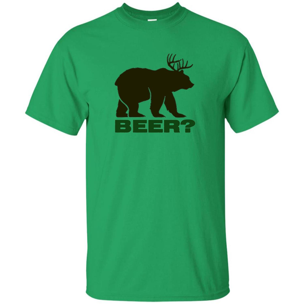 Bear Deer Bear Beer Funny T-shirt Irish Green
