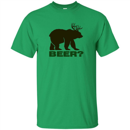 Bear Deer Bear Beer Funny T-shirt Irish Green