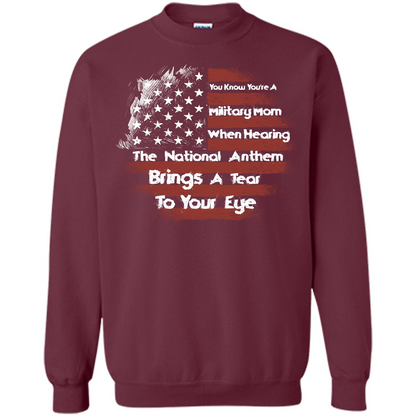 Military Mom. You Know You're A Military Mom When T-shirt Maroon