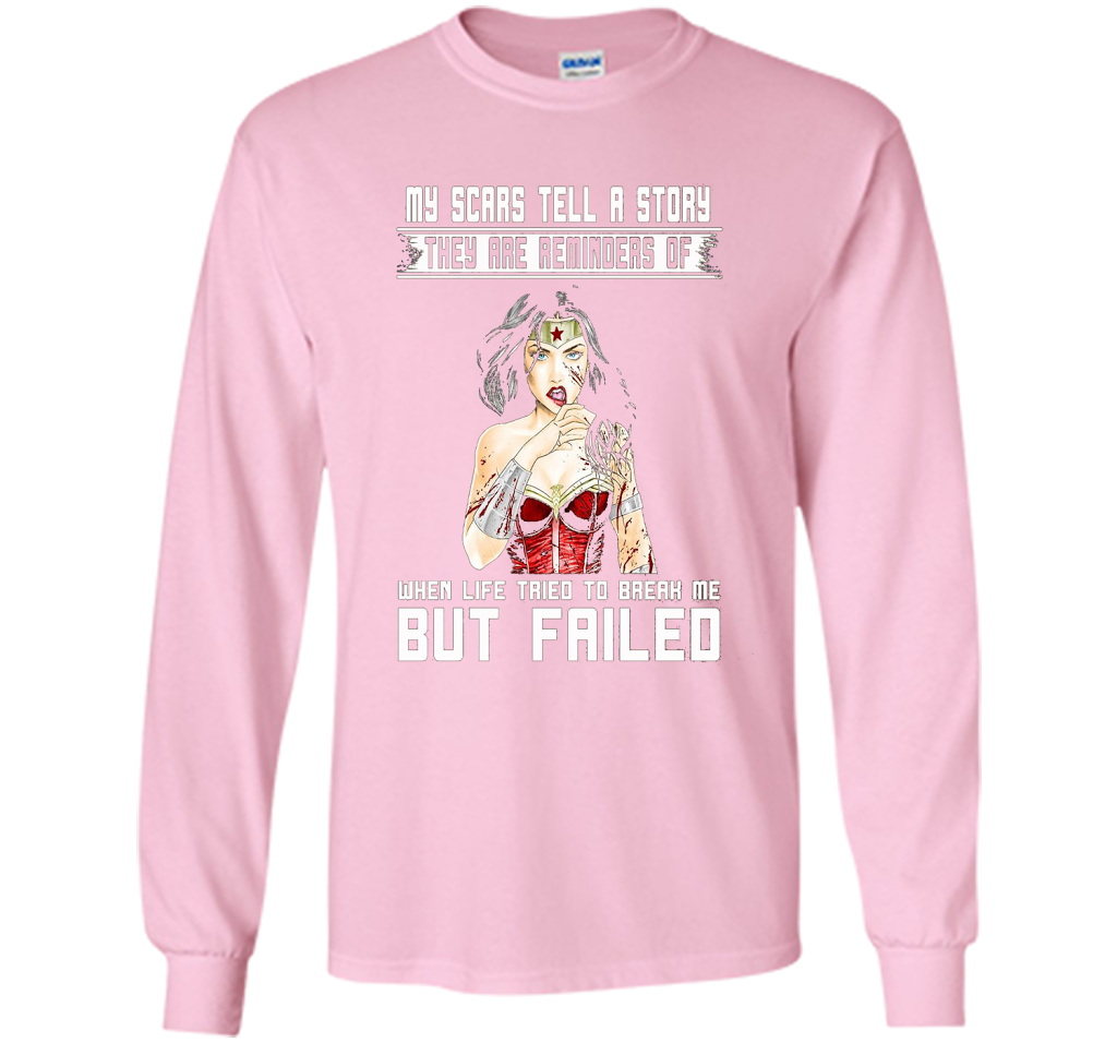 Women's My Scars Tell A Story They Are A Reminder Shirt cool shirt Light Pink