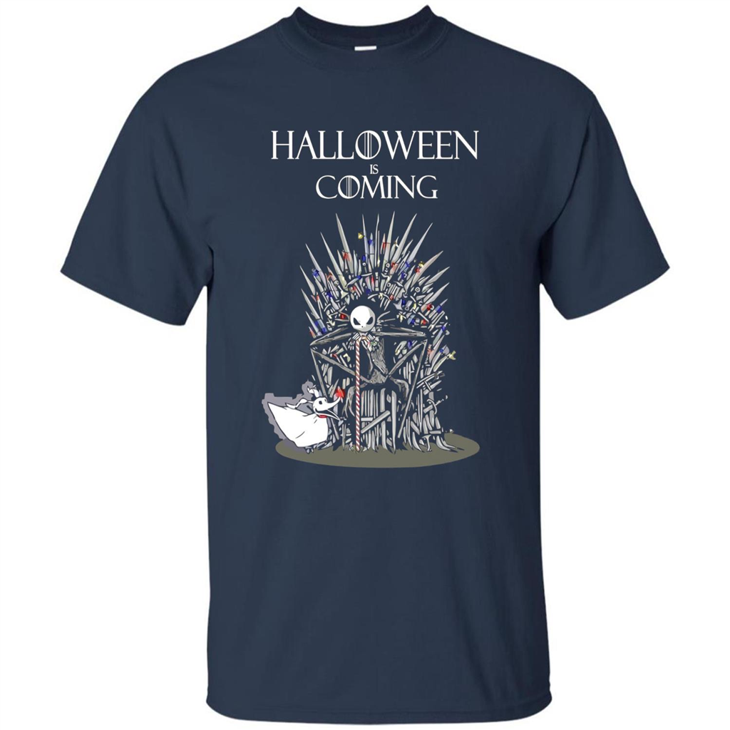 Funny Halloween Is Coming T-shirt Navy