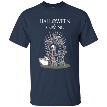 Funny Halloween Is Coming T-shirt Navy