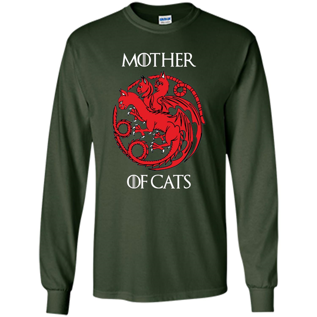Cat Lovers T-shirt Mother of Cats Forest Green