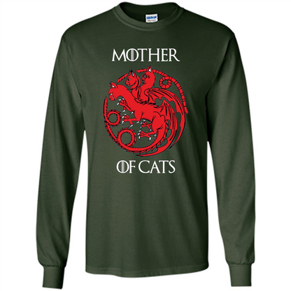 Cat Lovers T-shirt Mother of Cats Forest Green