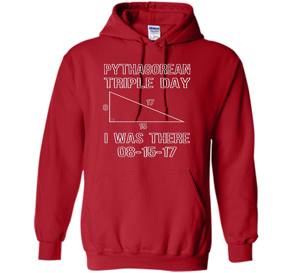 Pythagorean Triple Day 2017 8-15-17 Geeky T-shirt Red