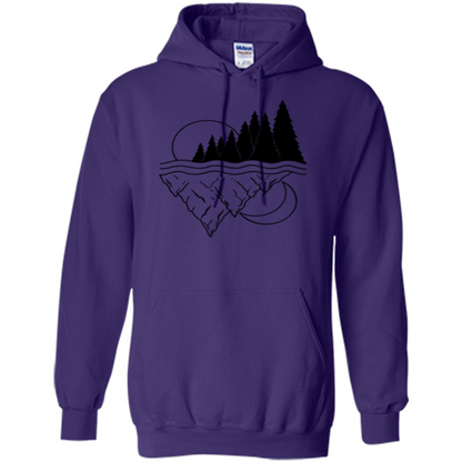 Nature Merged Moon And Sun T-shirt Purple