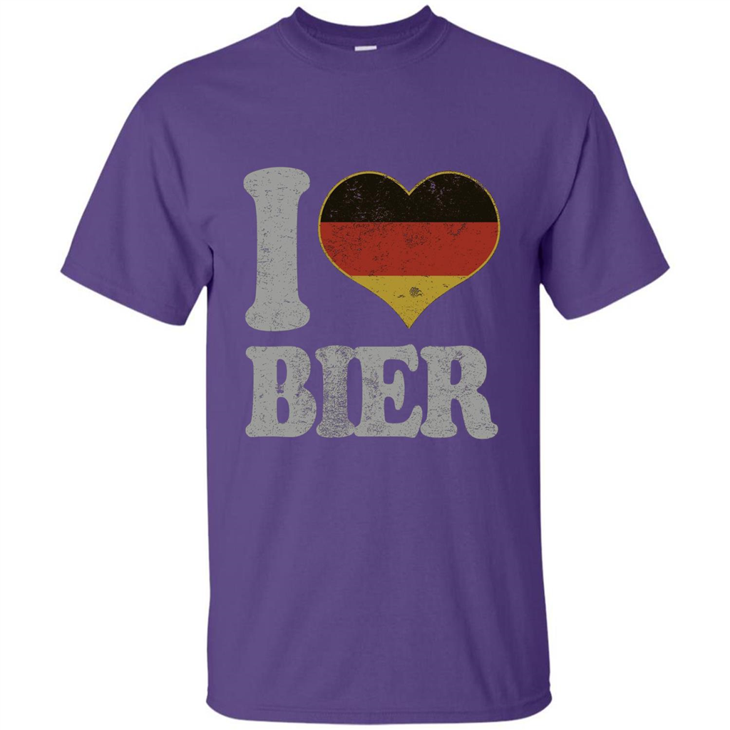 Oktoberfest T Shirt Germany Drinking Beer I Love Bier T-shirt Purple