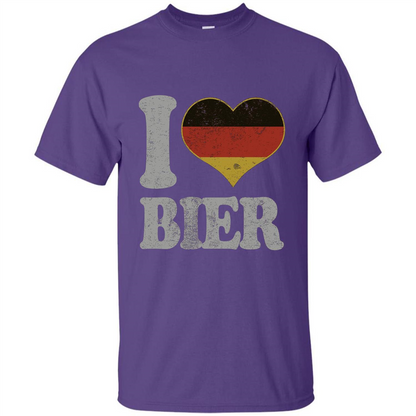 Oktoberfest T Shirt Germany Drinking Beer I Love Bier T-shirt Purple