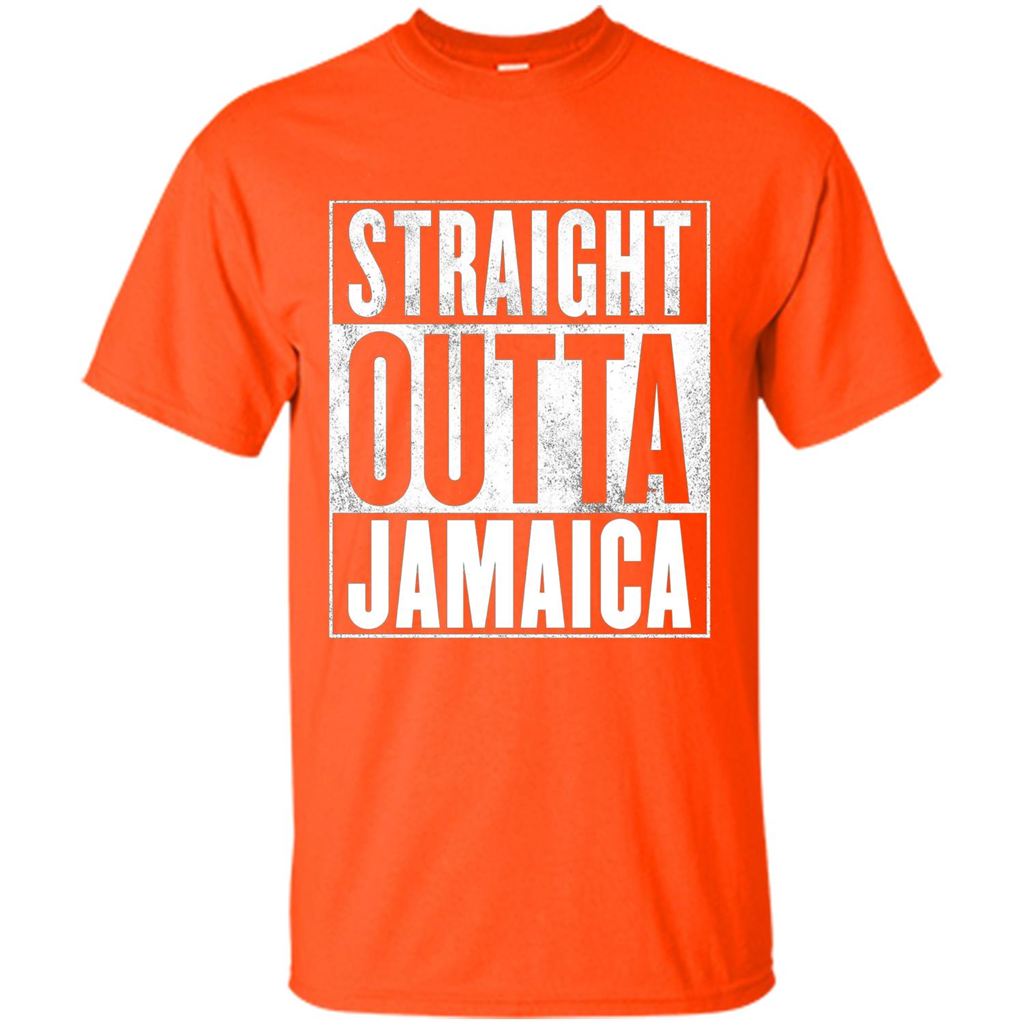 Jamaica T-Shirt - Straight Outta Jamaica T-shirt Orange