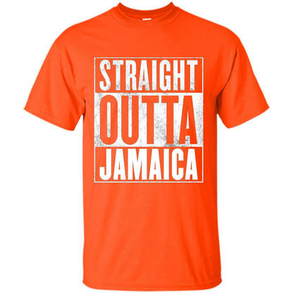 Jamaica T-Shirt - Straight Outta Jamaica T-shirt Orange