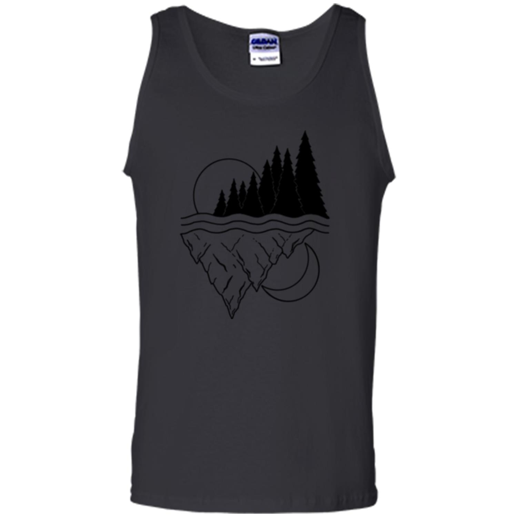 Nature Merged Moon And Sun T-shirt Black