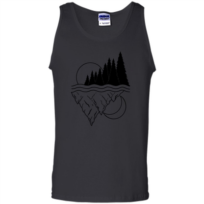 Nature Merged Moon And Sun T-shirt Black