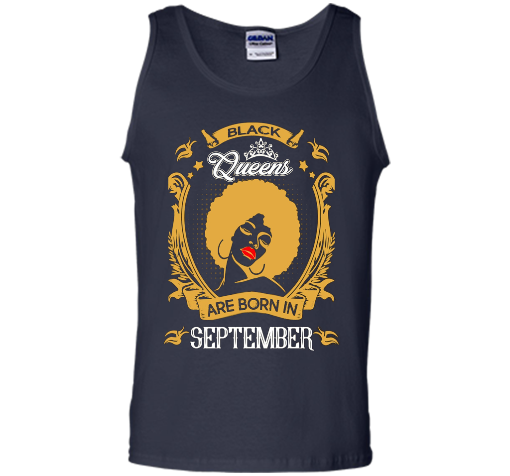 September T-shirt Black Queens Are Born In September T-shirt Navy