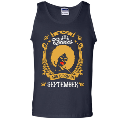 September T-shirt Black Queens Are Born In September T-shirt Navy